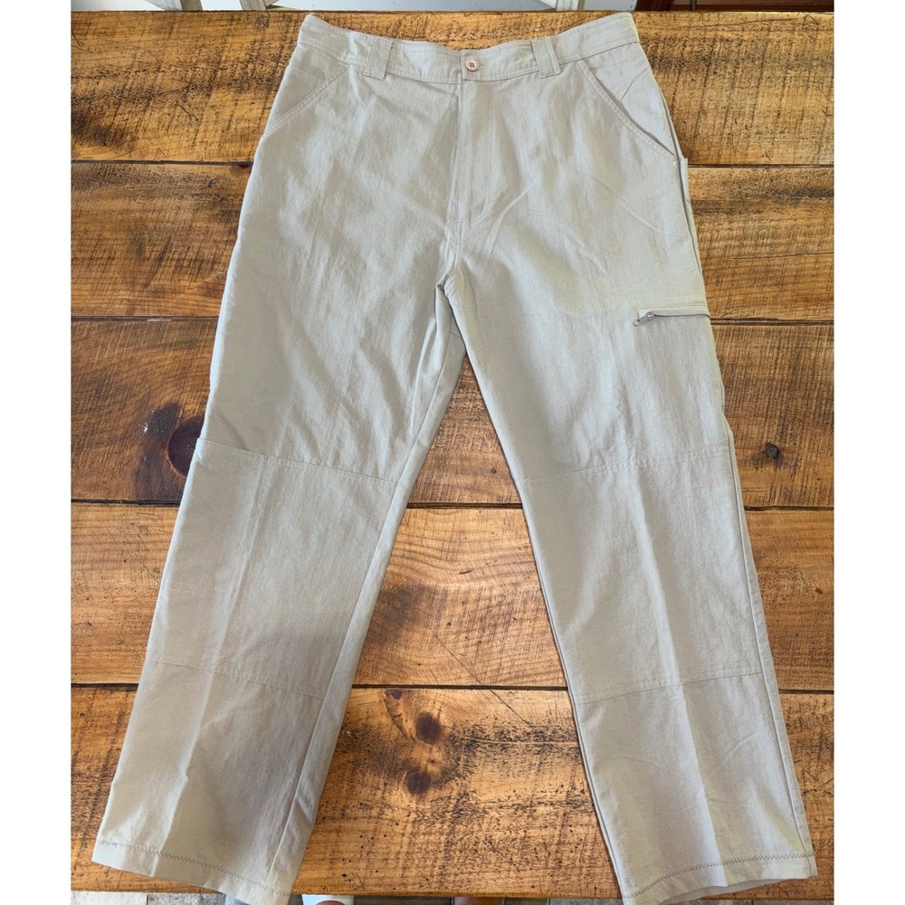 RailRiders Mens Khaki Outdoor Hiking Adventure Straight Leg Pants Size 34